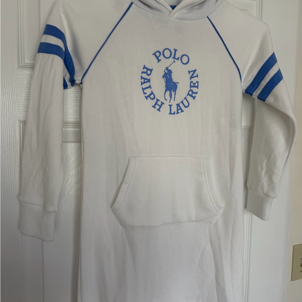 Polo by Ralph Lauren White and Blue Kids Casual Dress